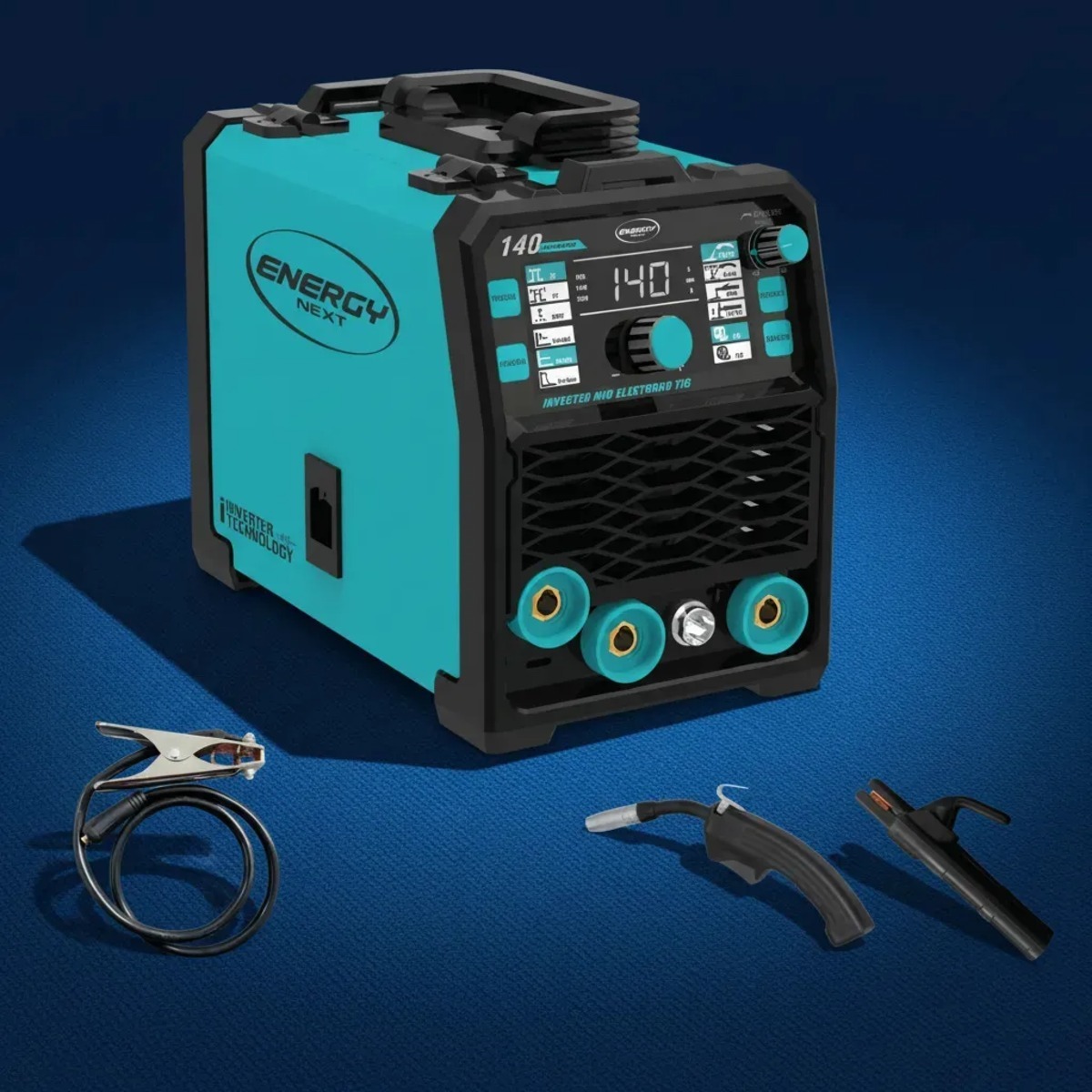 Soldadora Inverter Mig Electrodo Tig 140amp 1kg Gasless Turquesa